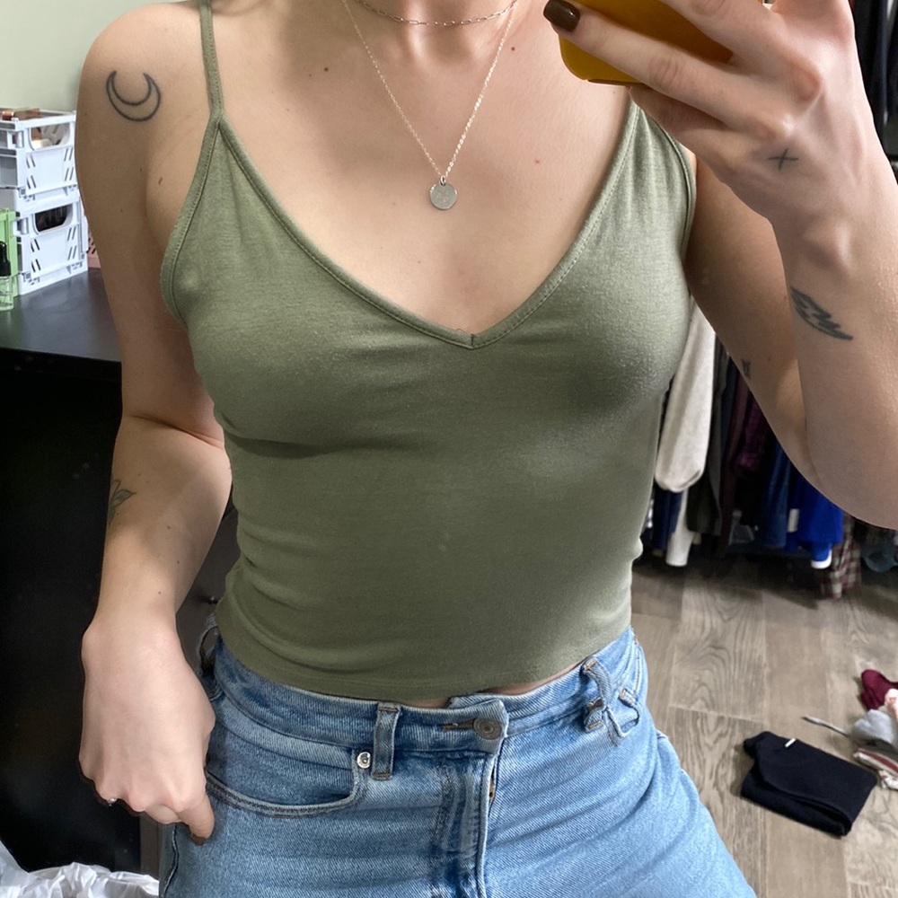 Brandy Melville Basic Green Tank